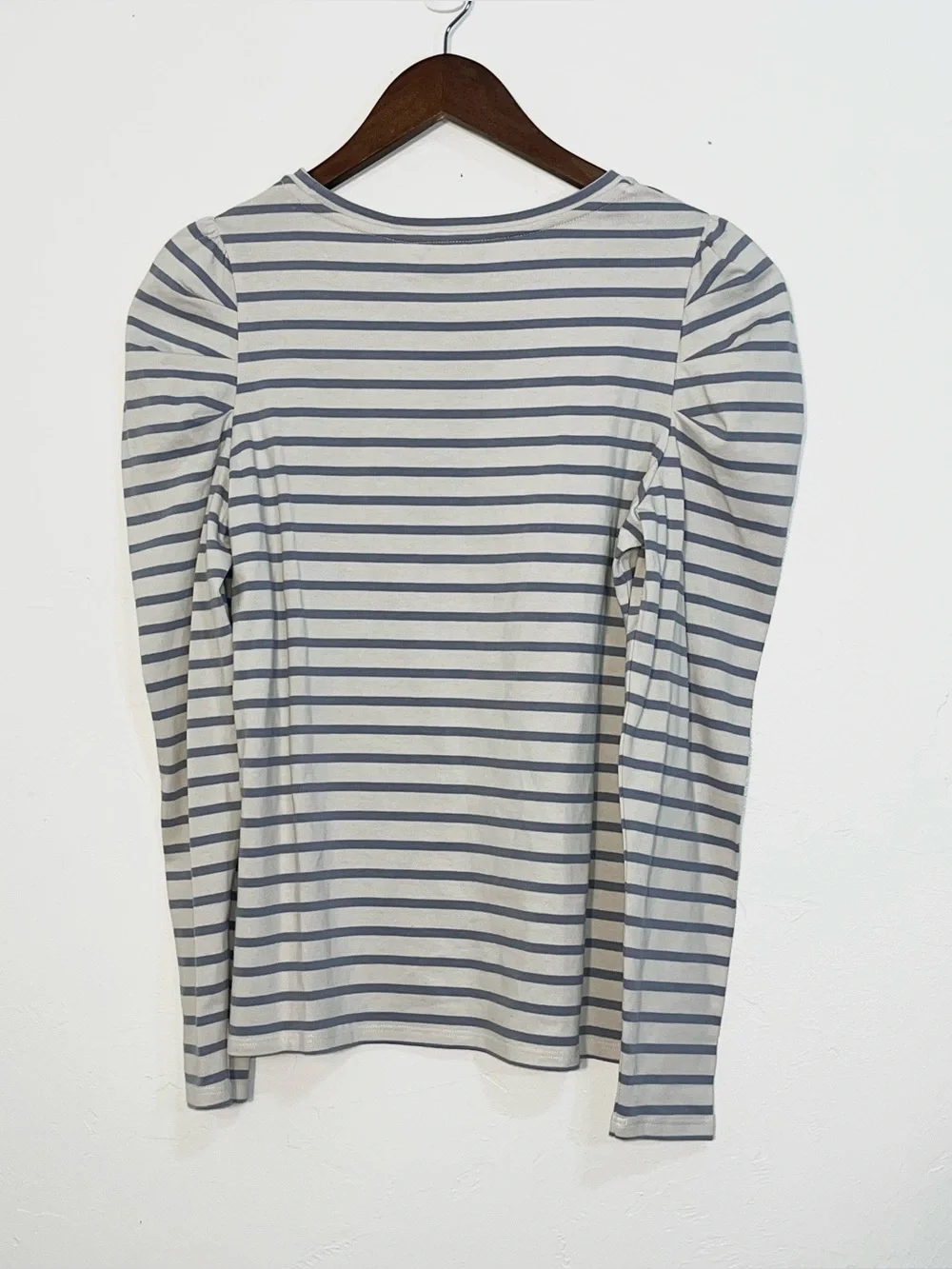 Boden Imogen Breton Striped Puff Sleeve 100% Cotton Knit Shirt Size 8